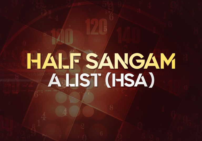 LIST OF HALF SANGAM A – Tiger Prabhat World Satta Matka