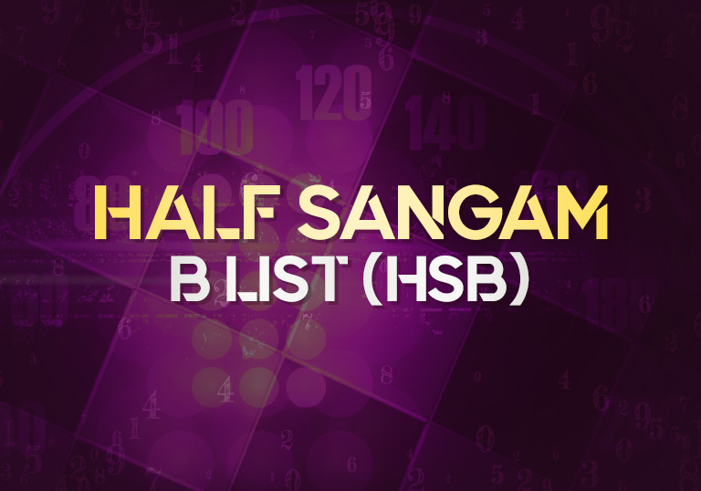 LIST OF HALF SANGAM B – Tiger Prabhat World Satta Matka